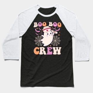 Groovy Boo Boo Crew Nurse Funny Ghost Women Halloween Nurse Baseball T-Shirt